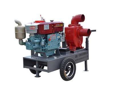 Self-priming diesel engine pump set (installation process) 